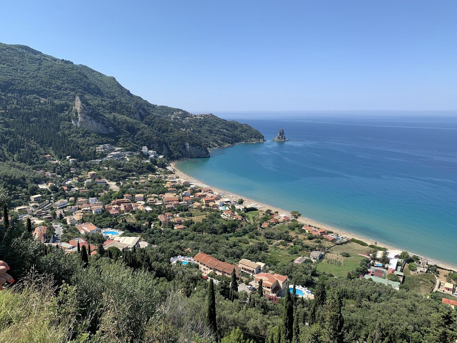Agios Gordios beach on the west coast of Corfu