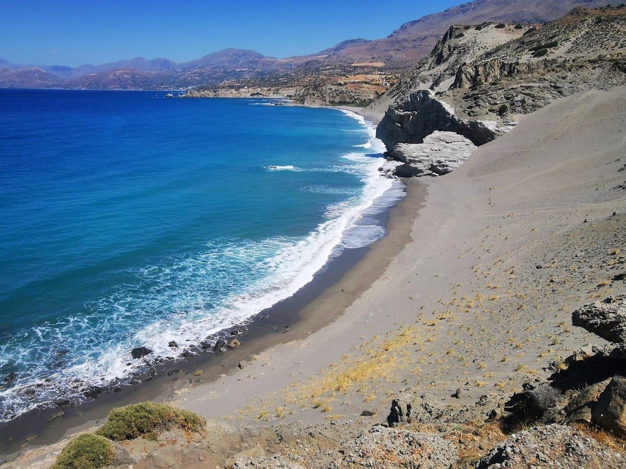 Agios Pavlos beach on the coast of Crete in Greece