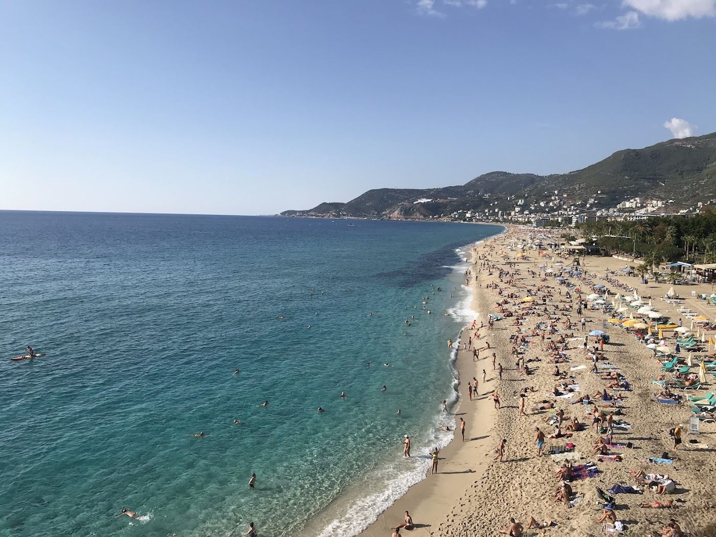 Clear Mediterranean water over rocks at a cove beach near Alanya