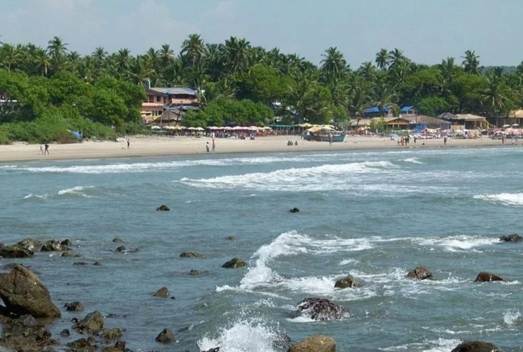 Bohemian Arambol Beach at sunset in north Goa