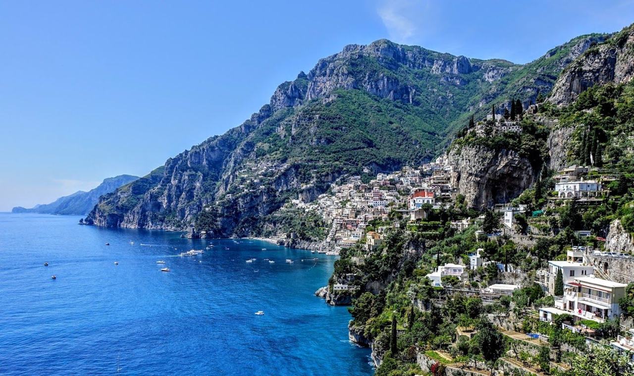 Arienzo beach cove east of Positano reached by a stairway