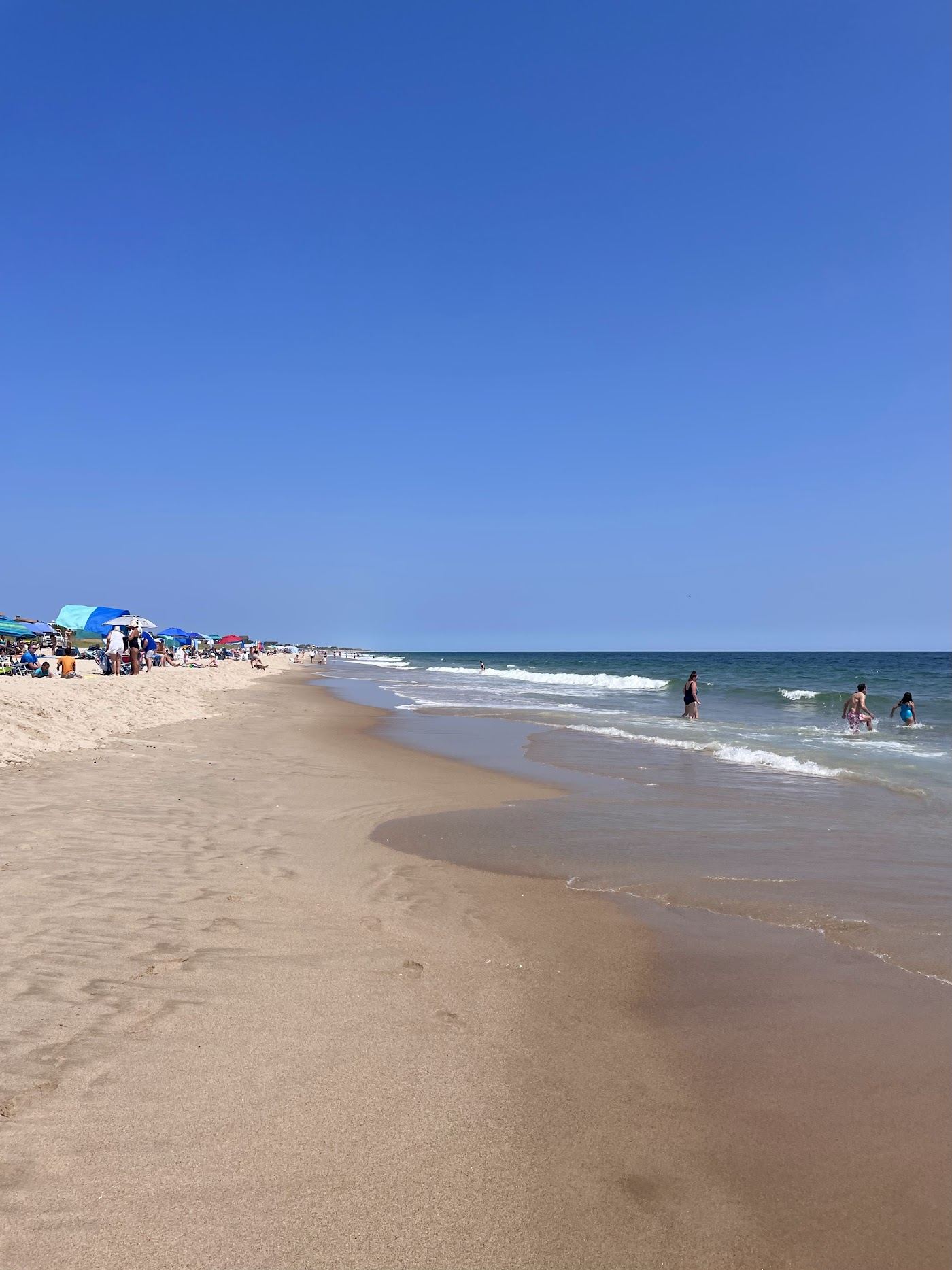 The dunes and ocean at Atlantic Avenue Beach in Amagansett
