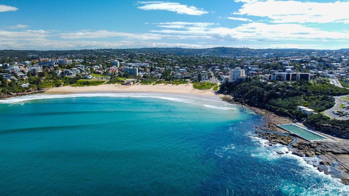 The pocket beach and ocean pool at Freshwater near Manly in Sydney