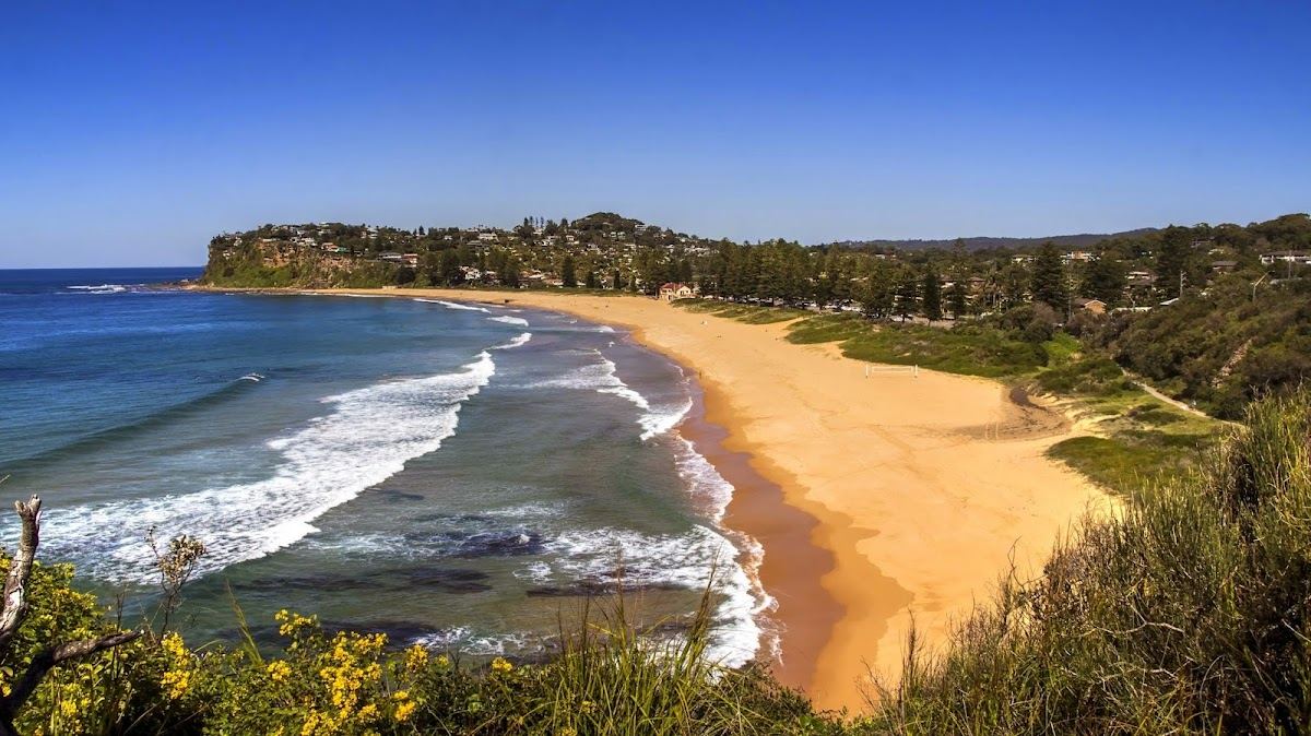 The surf beach and ocean pool at Newport on the Sydney northern beaches