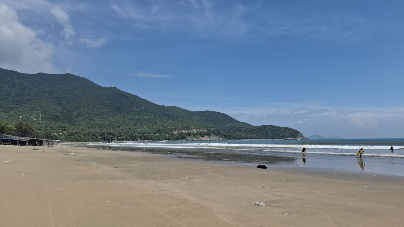 The long open sweep of Bai Dai Beach south of Nha Trang in Vietnam