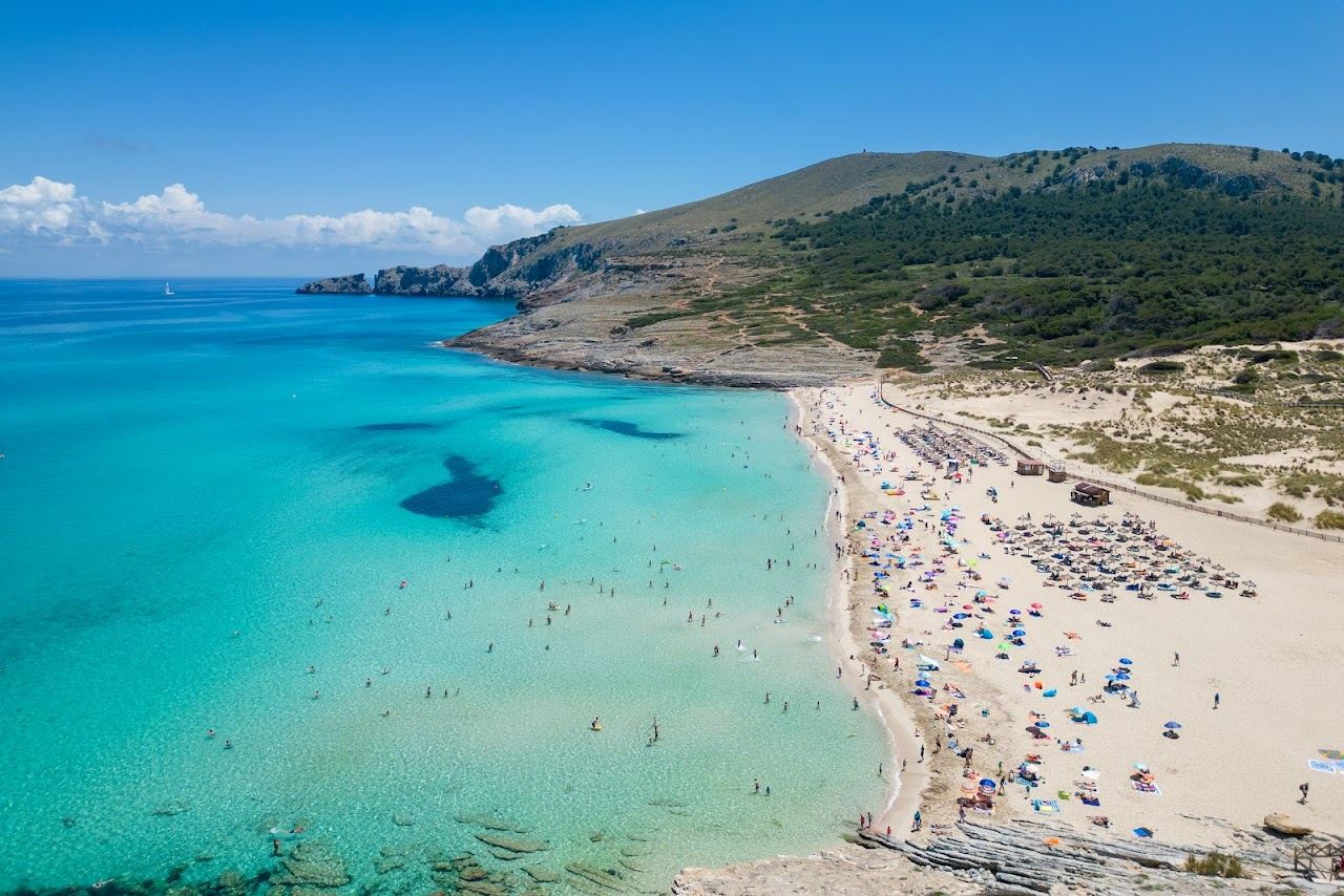 The wild dunes and Atlantic feeling sweep of Cala Mesquida on Mallorca