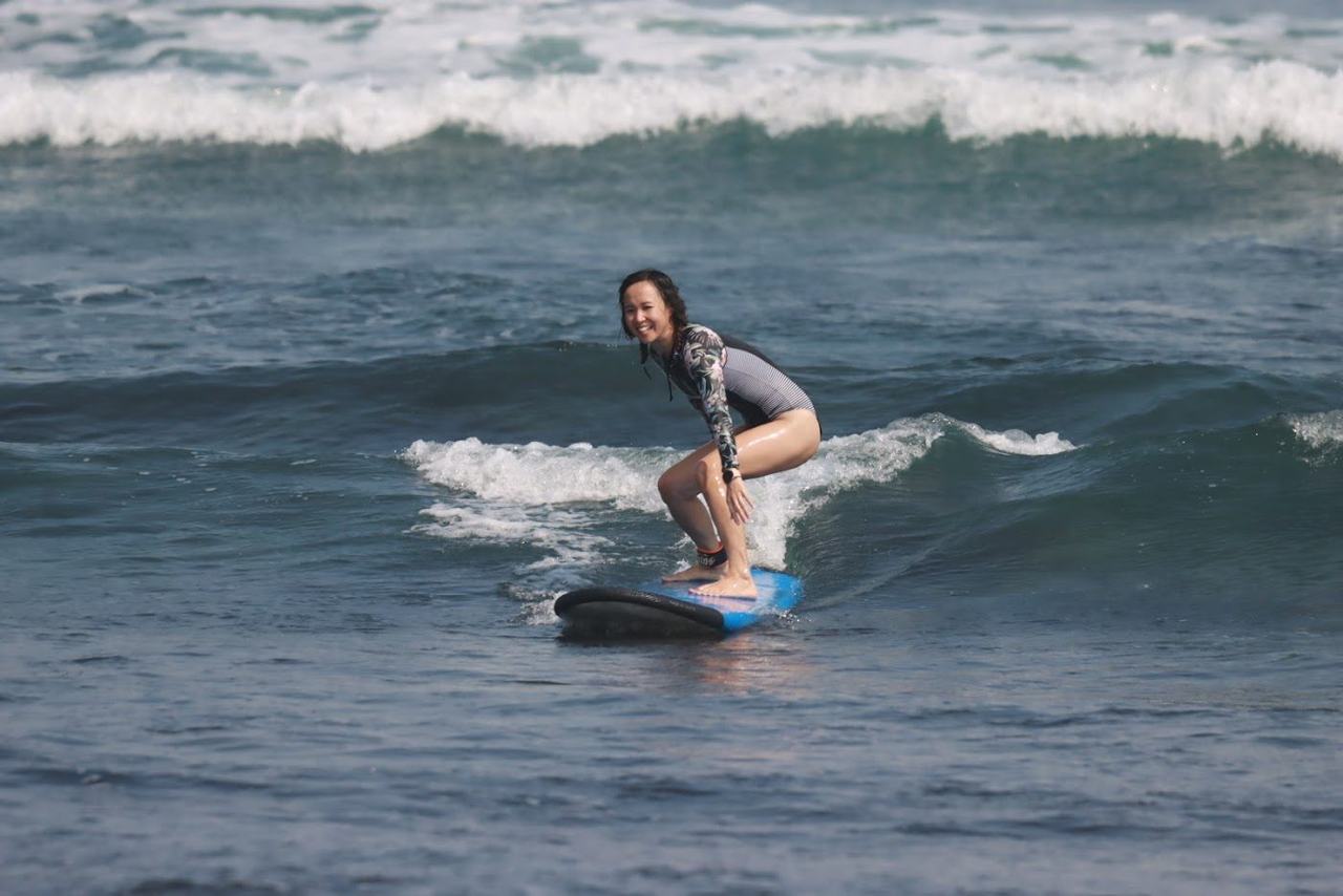 Surfers at Batu Bolong Beach in Canggu Bali