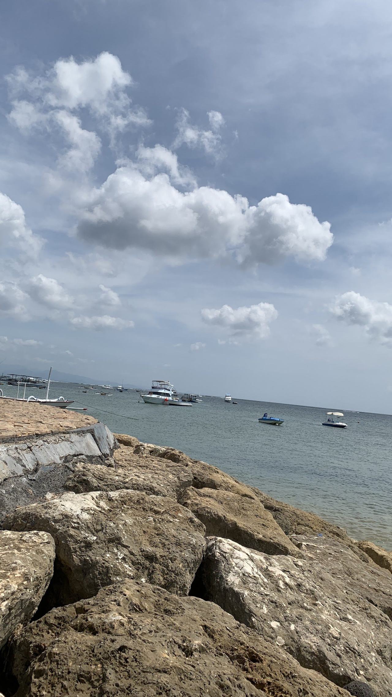 Calm reef sheltered water at Sanur Beach in Bali