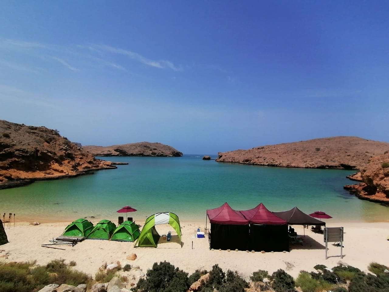 Protected bays and islands of Bandar Khayran near Muscat, Oman