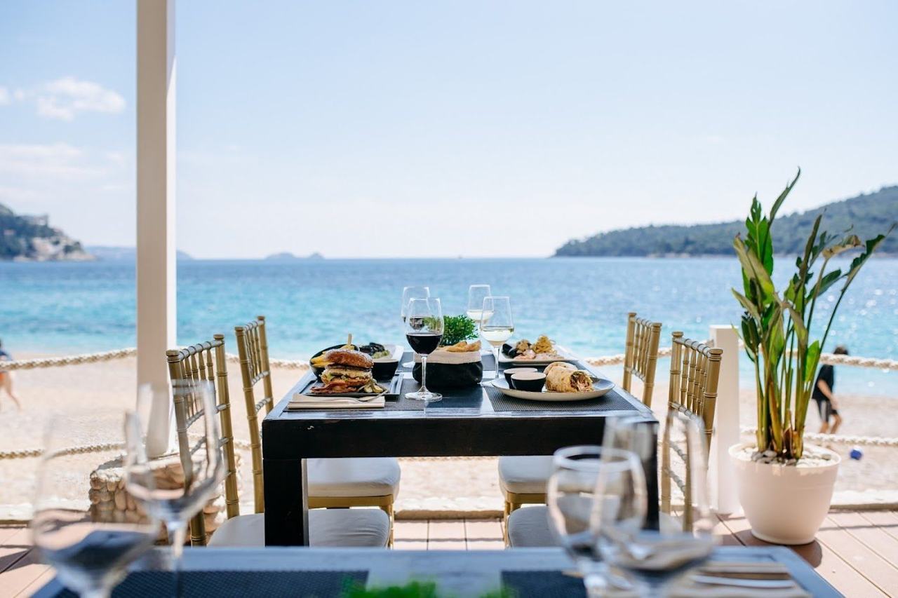 Banje Beach below the walls of Dubrovnik Old Town