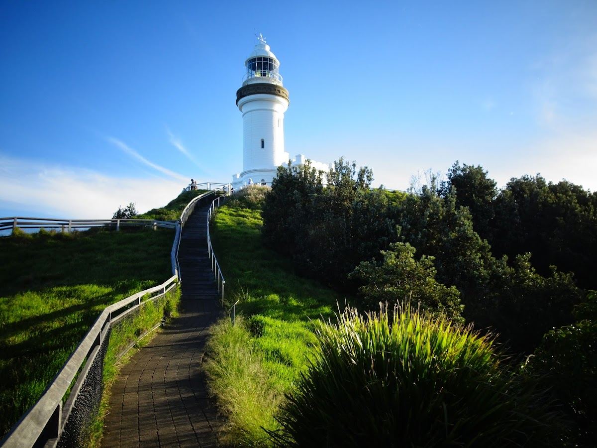 The Cape Byron walking track and coastline above Little Wategos Beach in Byron Bay, New South Wales