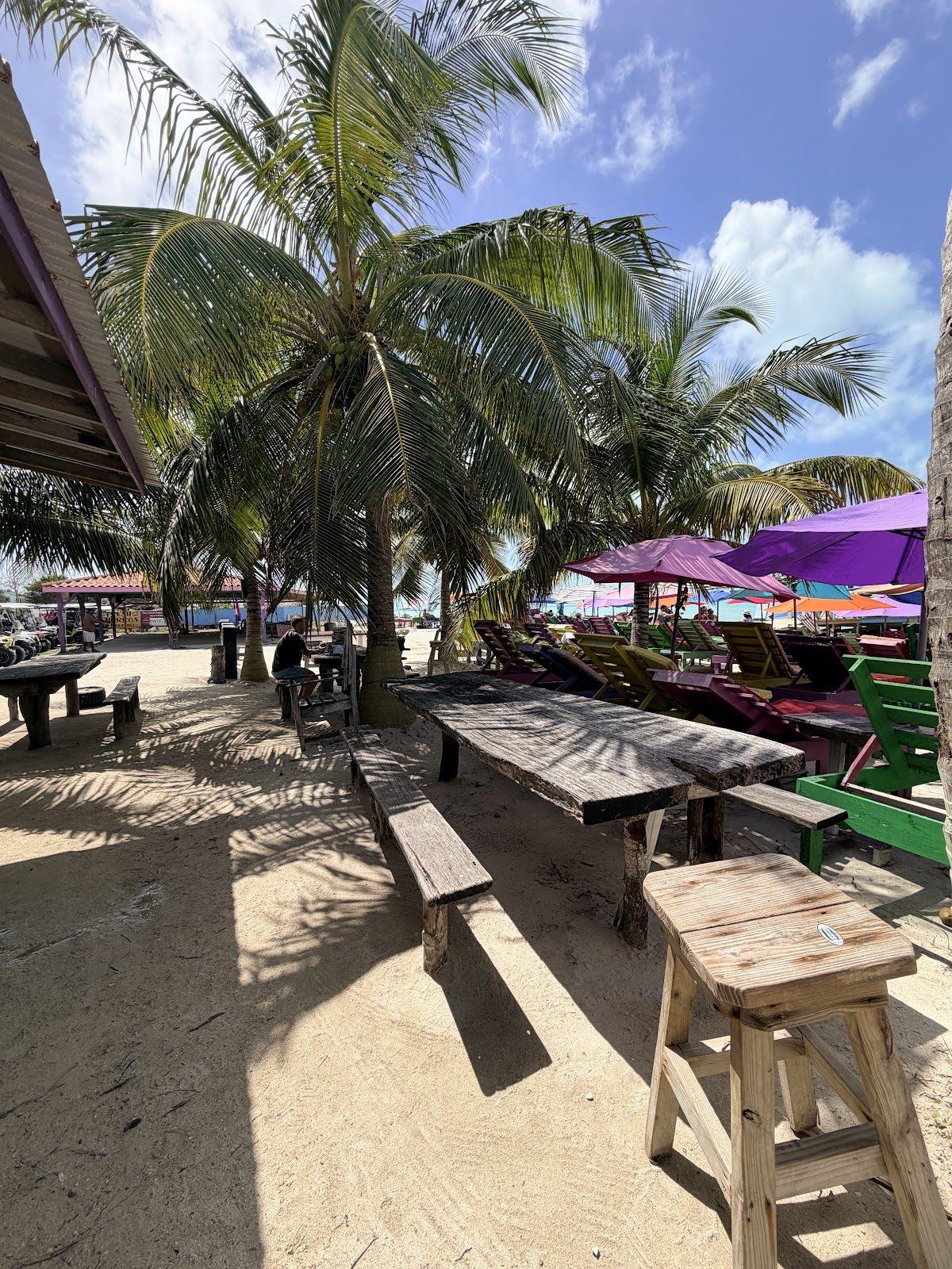 Caribbean water and dock at Ambergris Caye Belize
