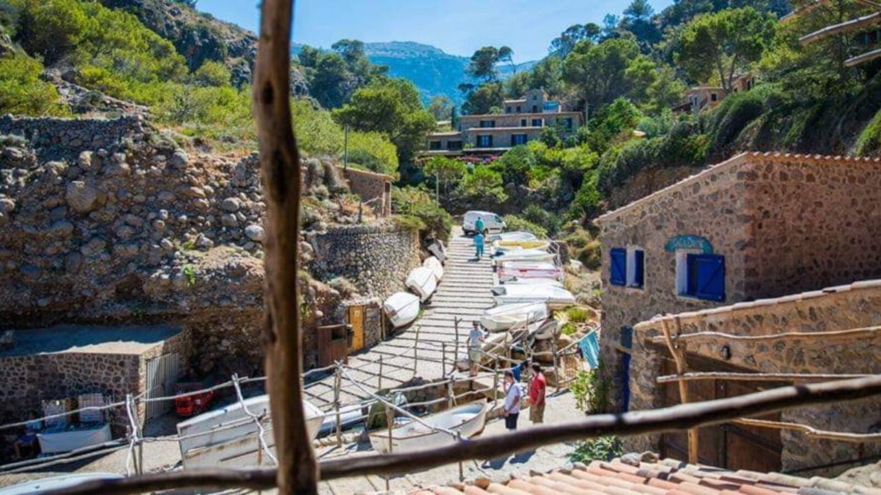 Cala Deia, Mallorca, seen along the bay