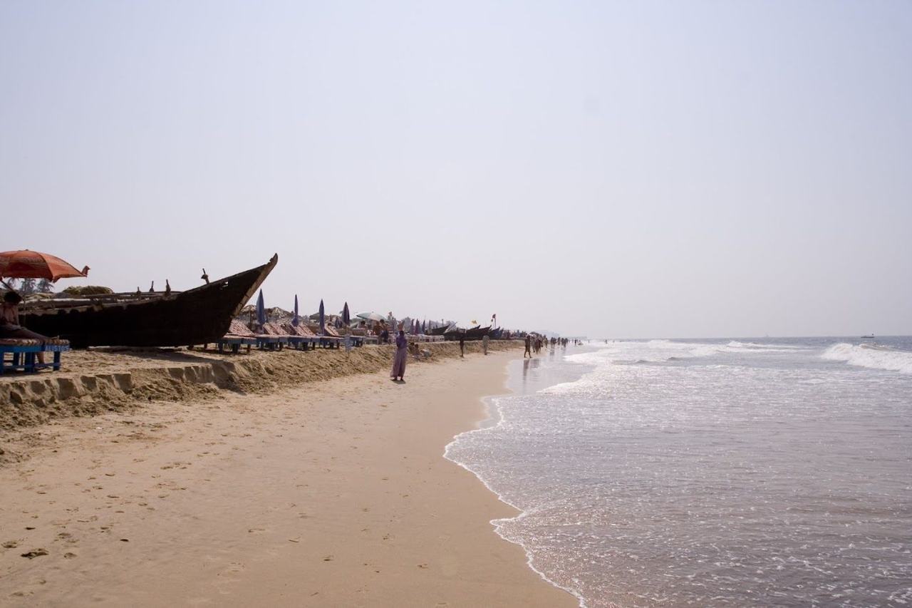 Calangute Beach crowded golden sand and shacks the queen of Goa beaches