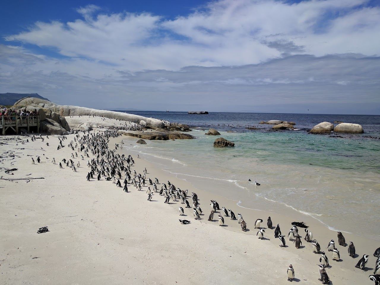 Clear water among granite boulders at a sheltered Cape Town cove
