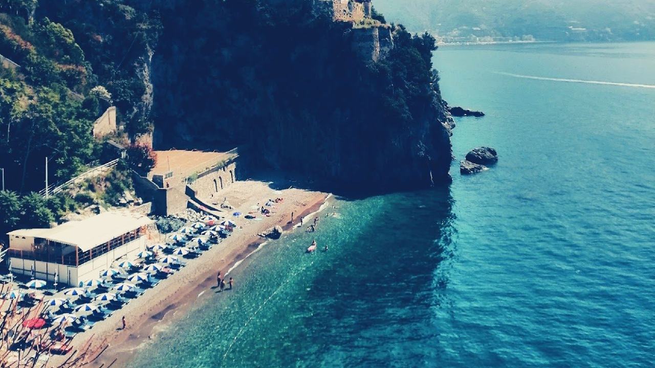 Castiglione beach below the cliffs near Ravello