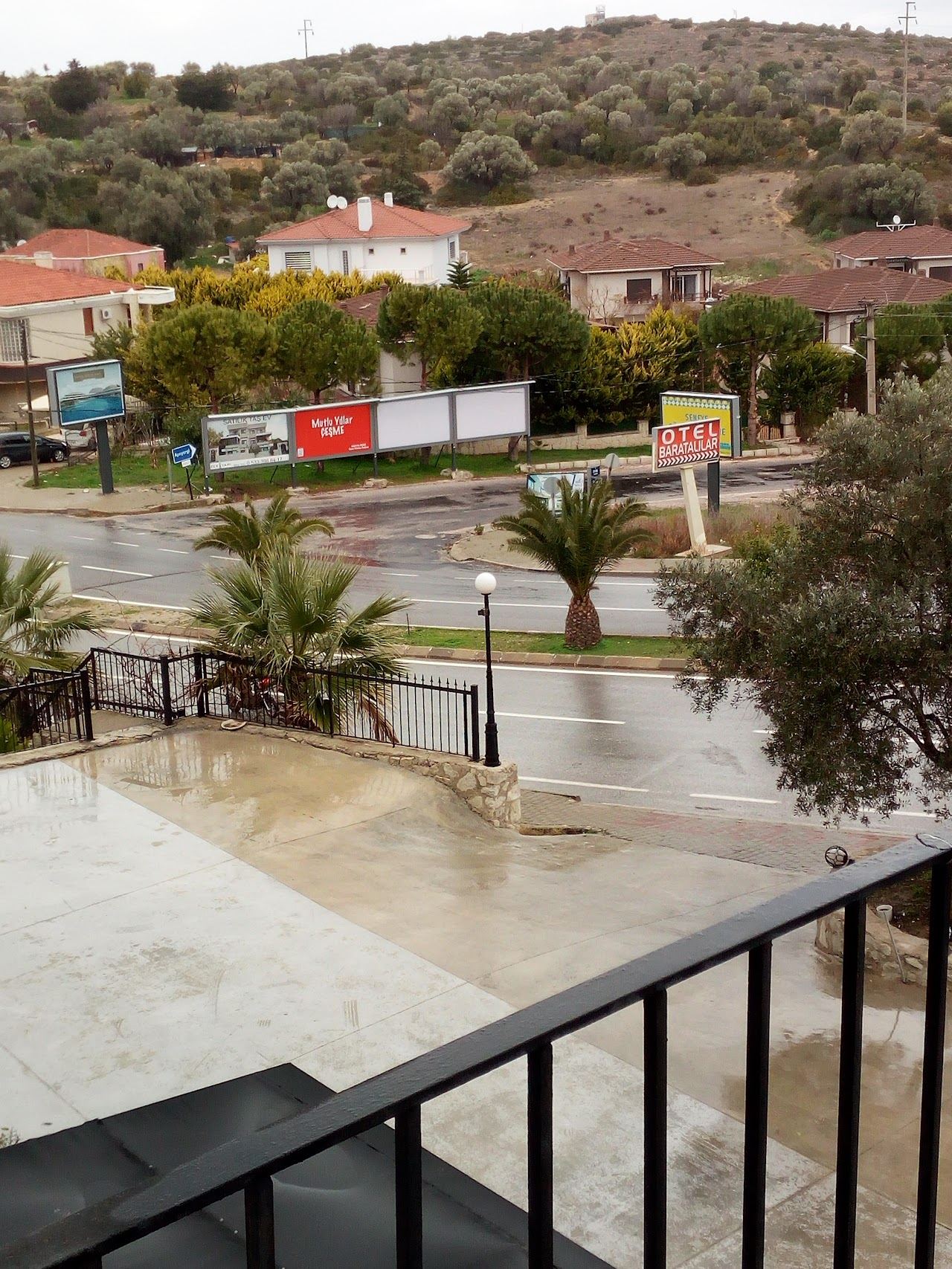 The Babylon venue at Ayayorgi near Cesme with decks and a stage above the bay in Turkey