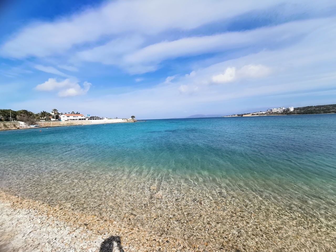 The calm clear sheltered water of Sakizli cove on the Dalyan coast near Cesme and Izmir in Turkey