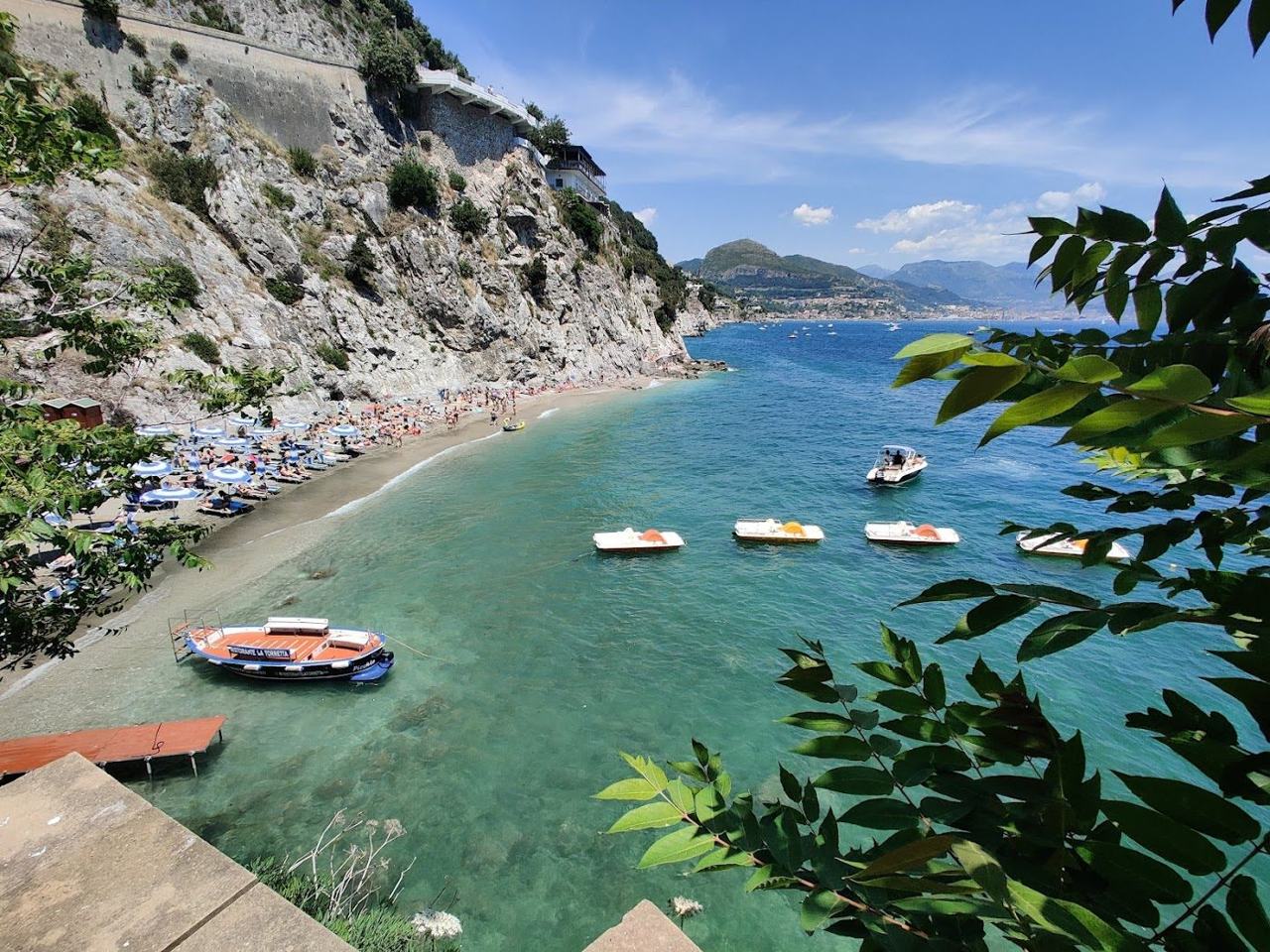Cetara fishing village and harbour beach