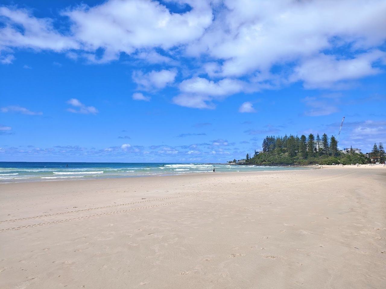 Sheltered curve of sand at Coolangatta on the southern Gold Coast