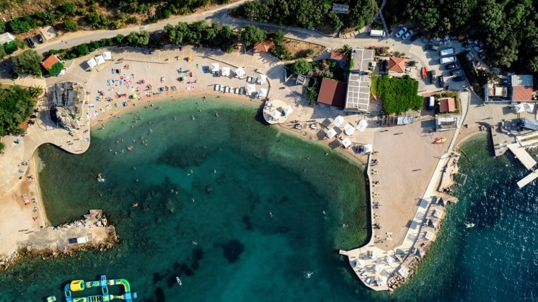 Copacabana Beach on the Lapad peninsula in Dubrovnik on the Dalmatian Coast