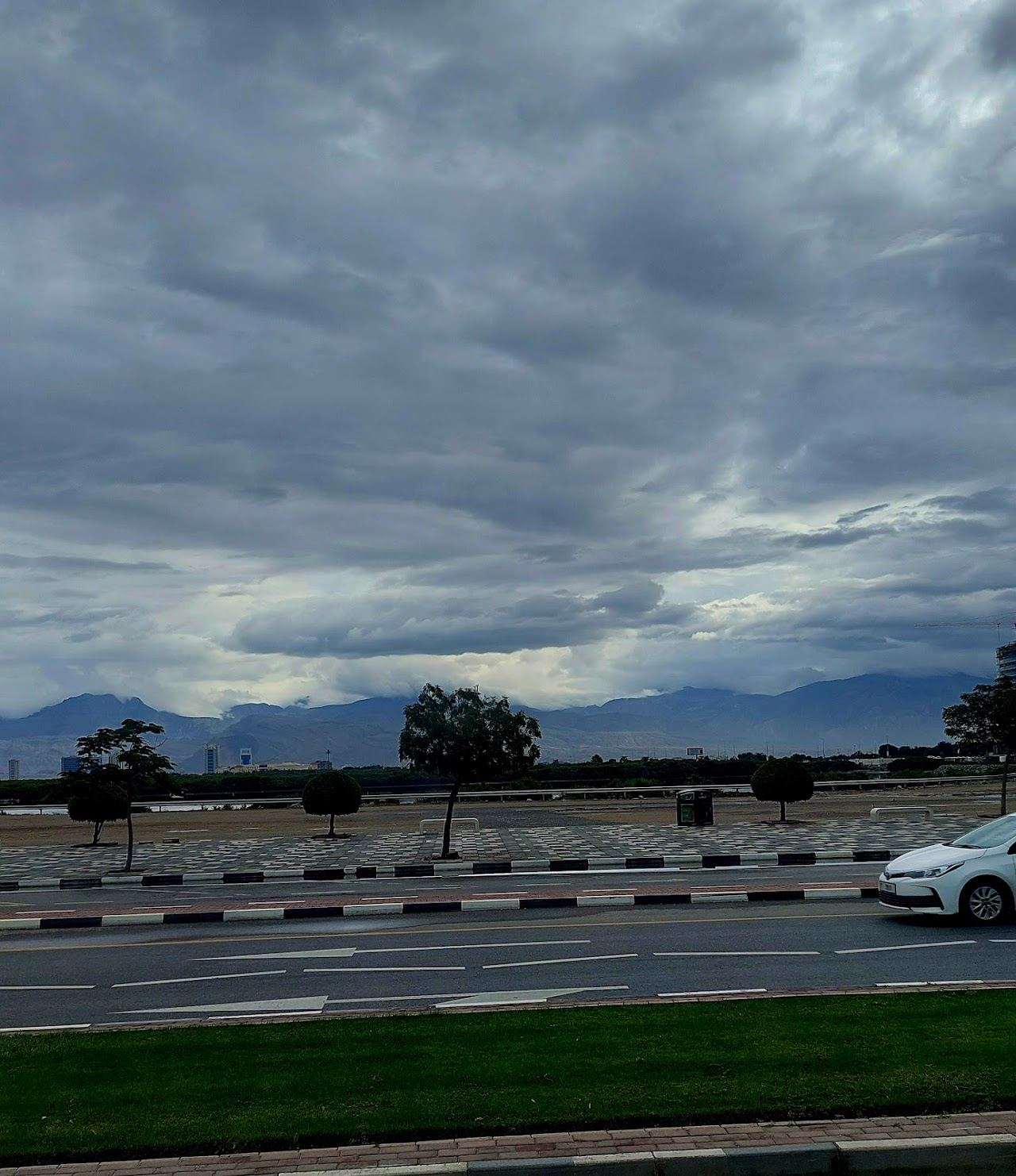 The waterfront promenade and creek of Corniche Al Qawasim in Ras Al Khaimah city