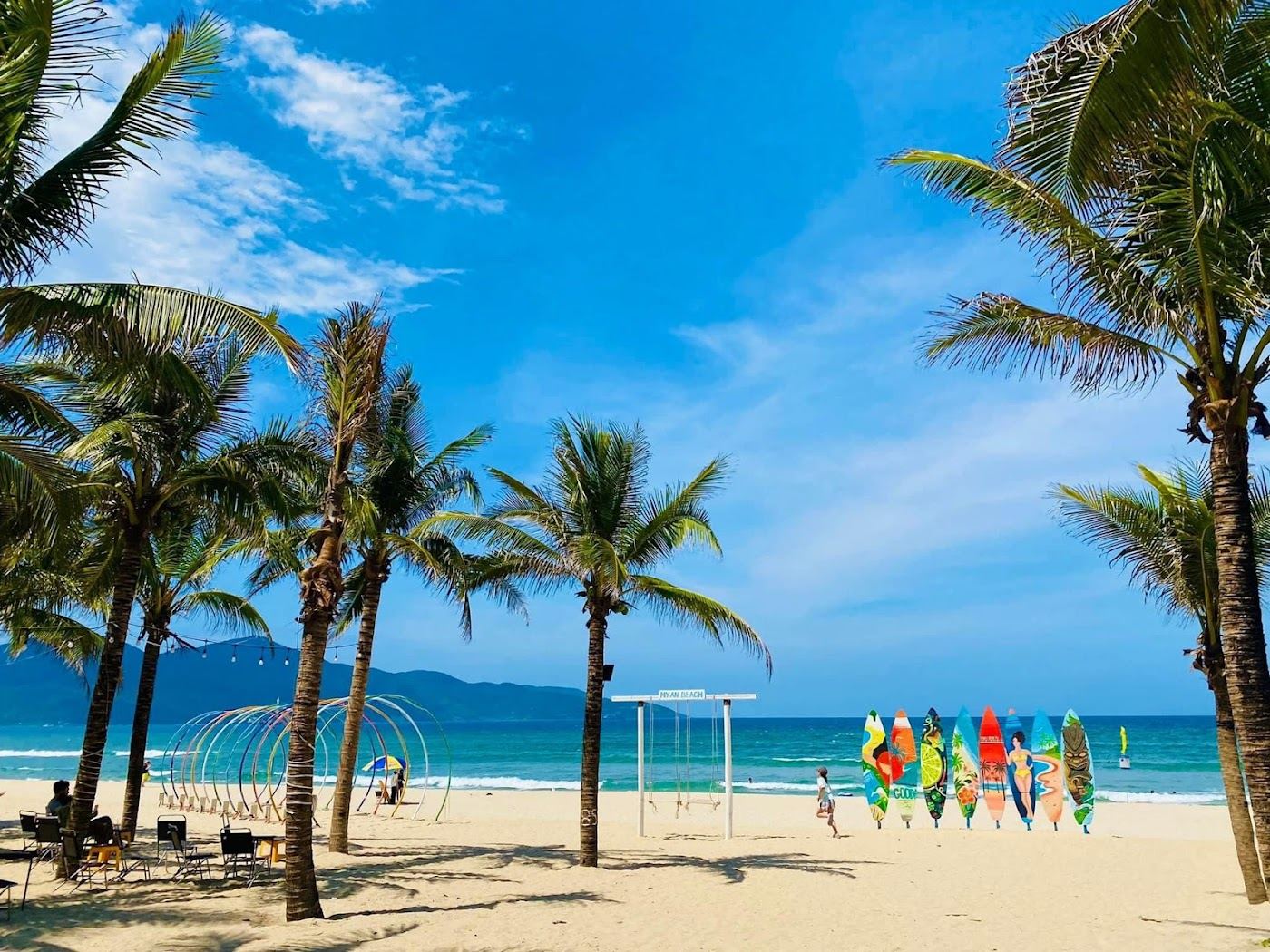 Soft sand and quiet water at My An Beach near the An Thuong area of Da Nang, Vietnam