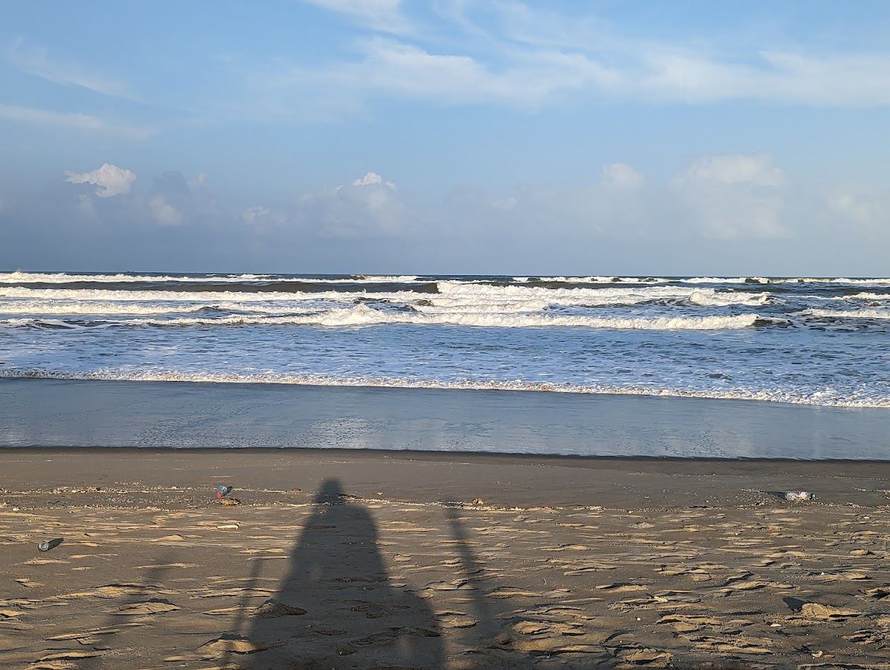 Wide soft sand and gentle water on a family beach in Da Nang, Vietnam