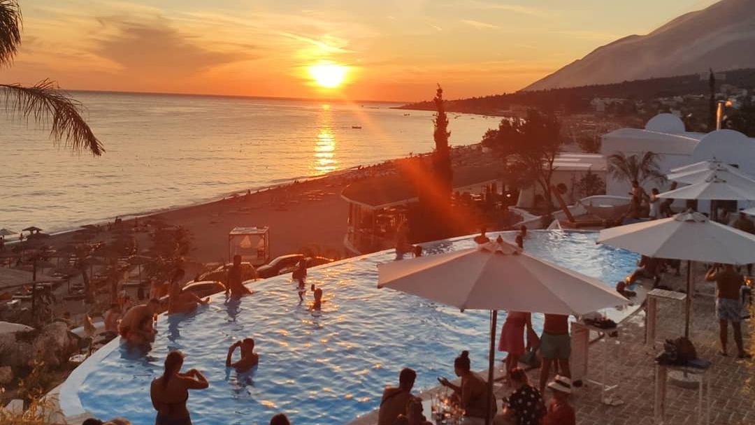 Havana Beach Club on the Dhermi sand on the Albanian Riviera