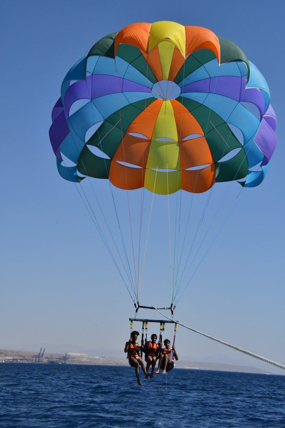 Watersports on the warm central bay of the Red Sea at Eilat