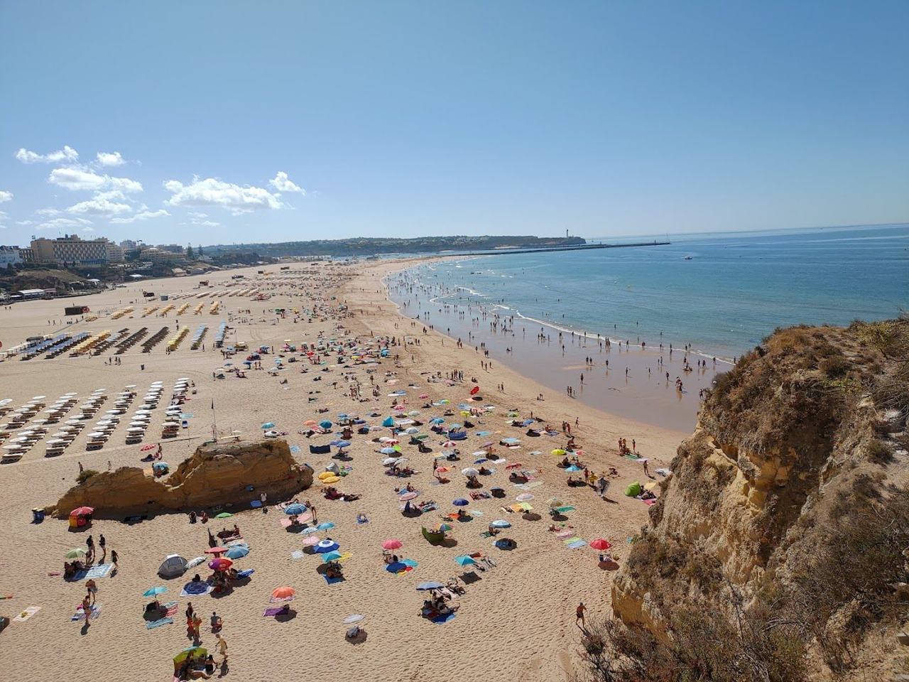Golden cliffs, sheltered coves and long sandy beaches with warm, mostly calm Atlantic water in the far south of Portugal.
