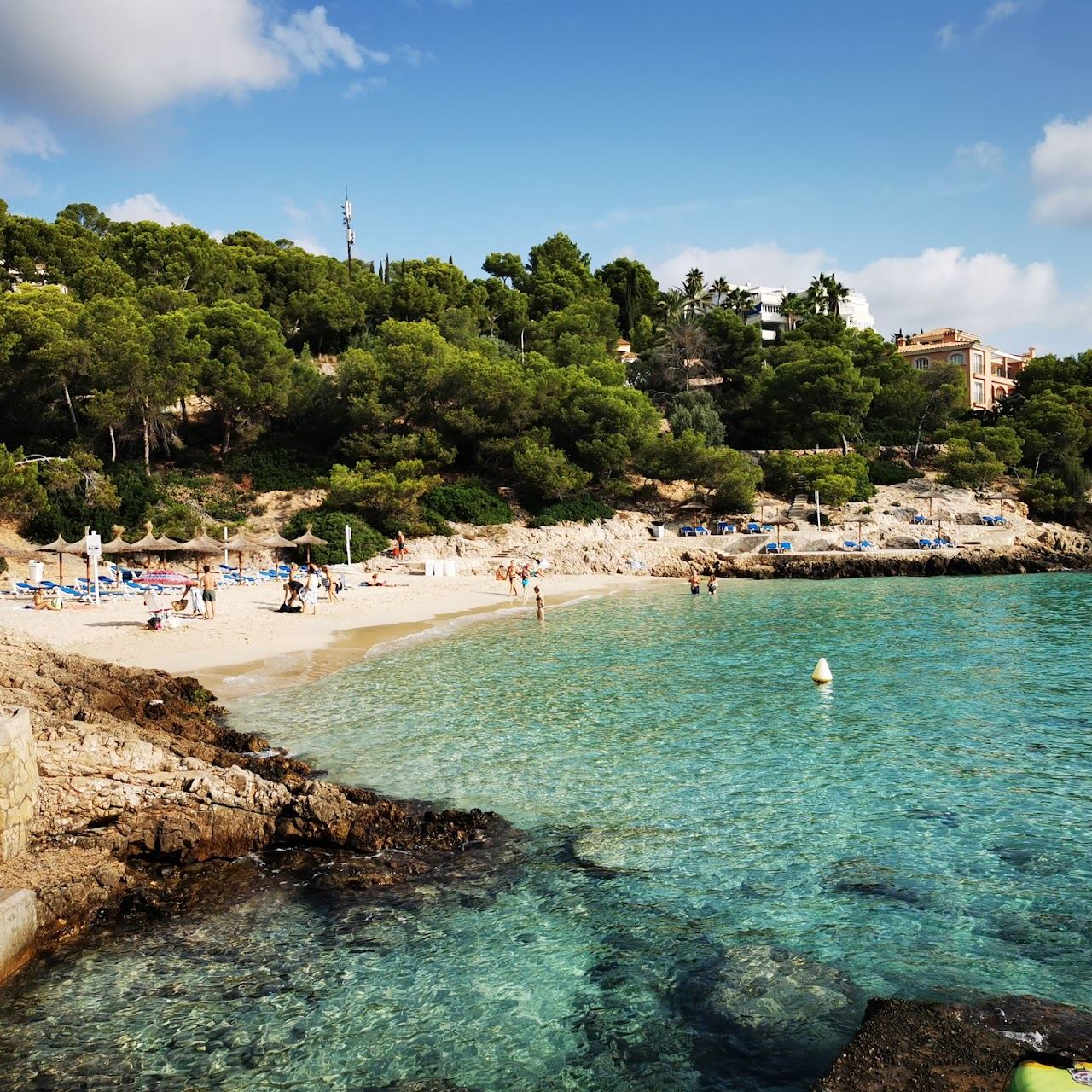 The small sheltered coves of calm clear water at Illetas near Palma
