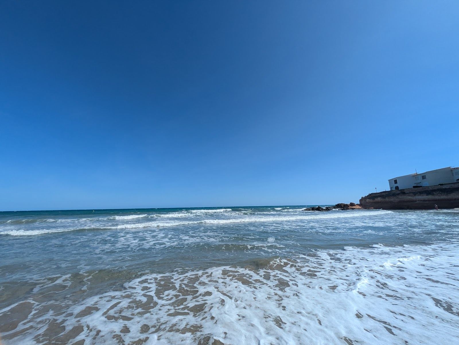Playa Flamenca, a sheltered golden sand cove on the Orihuela Costa