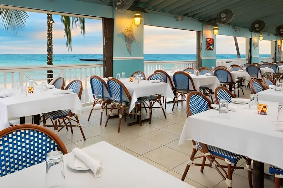 The Southernmost Beach Cafe on the sand at South Beach in Key West