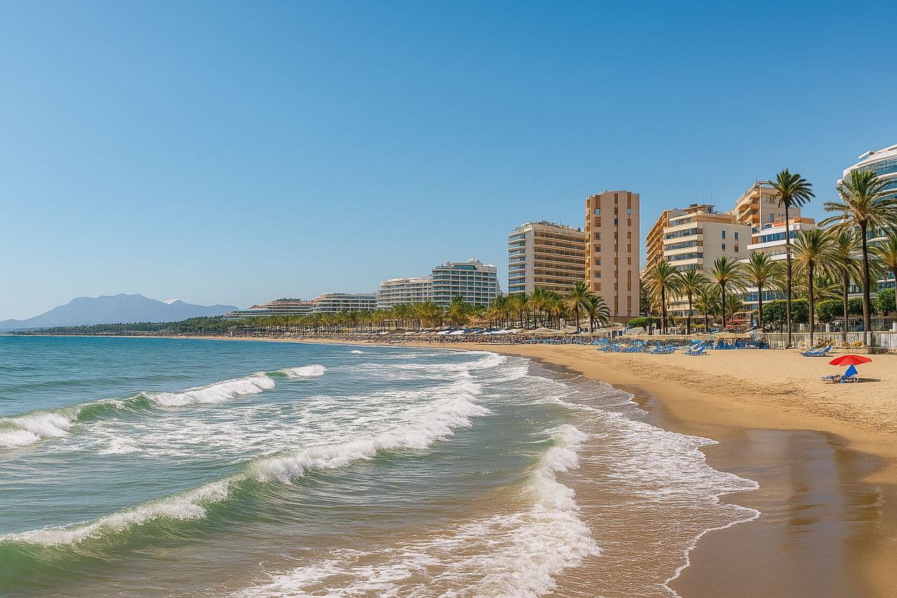 Fontanilla beach in central Marbella on the Costa del Sol