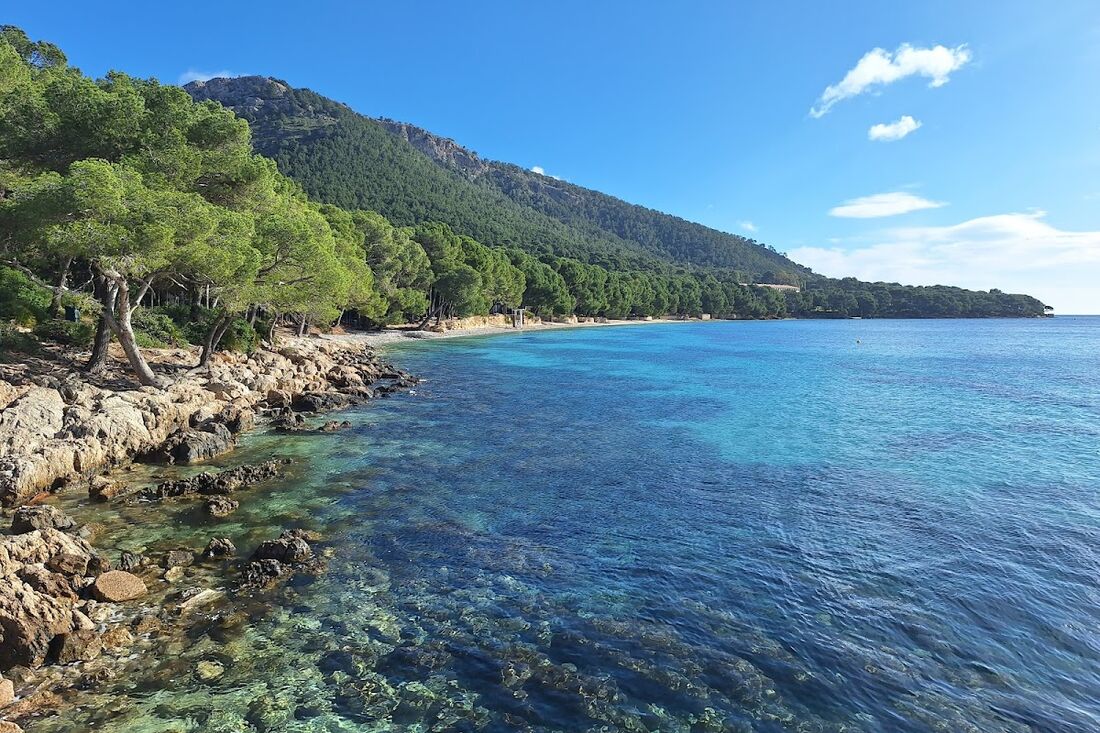 Formentor Beach shoreline and water, Mallorca