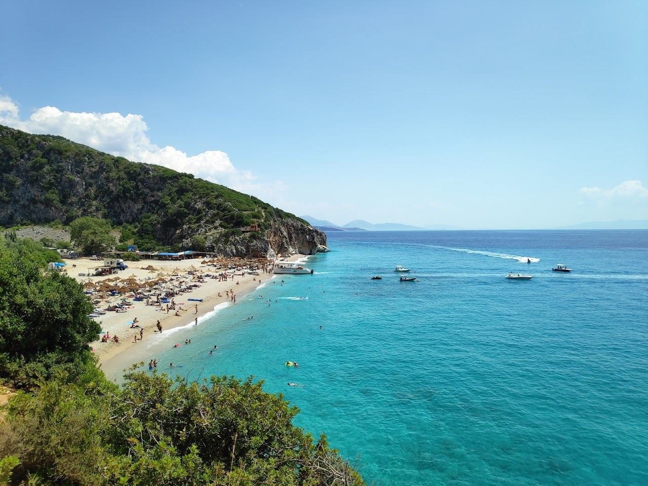 Gjipe beach below its canyon on the Albanian Riviera