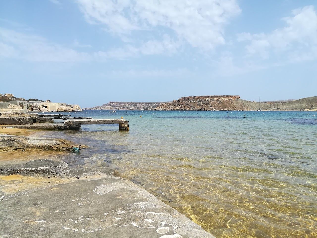 The sand and clay shore of Gnejna Bay below Lippija Tower near Mgarr in Malta