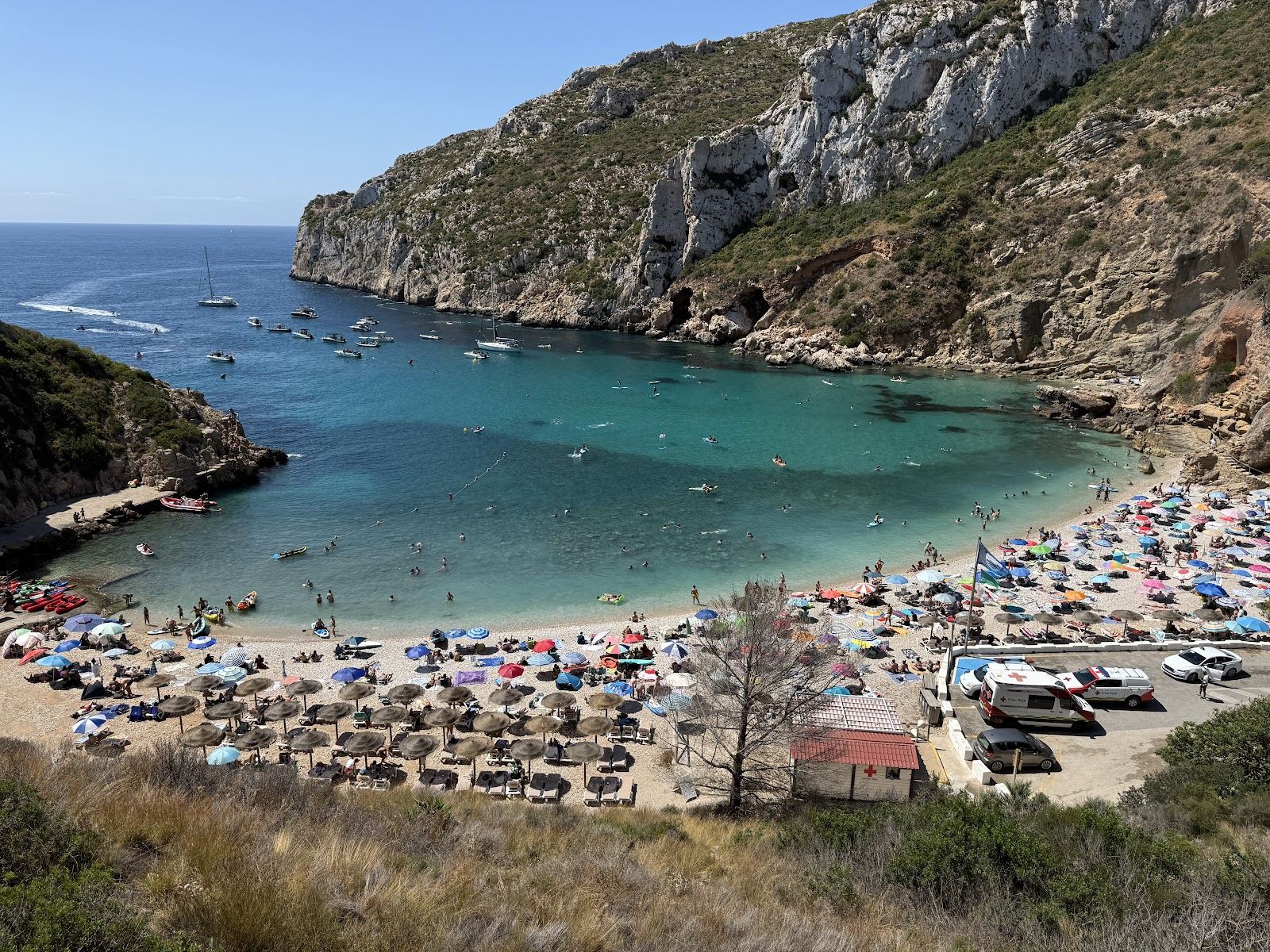 Cala Granadella, the clear water pebble cove near Javea