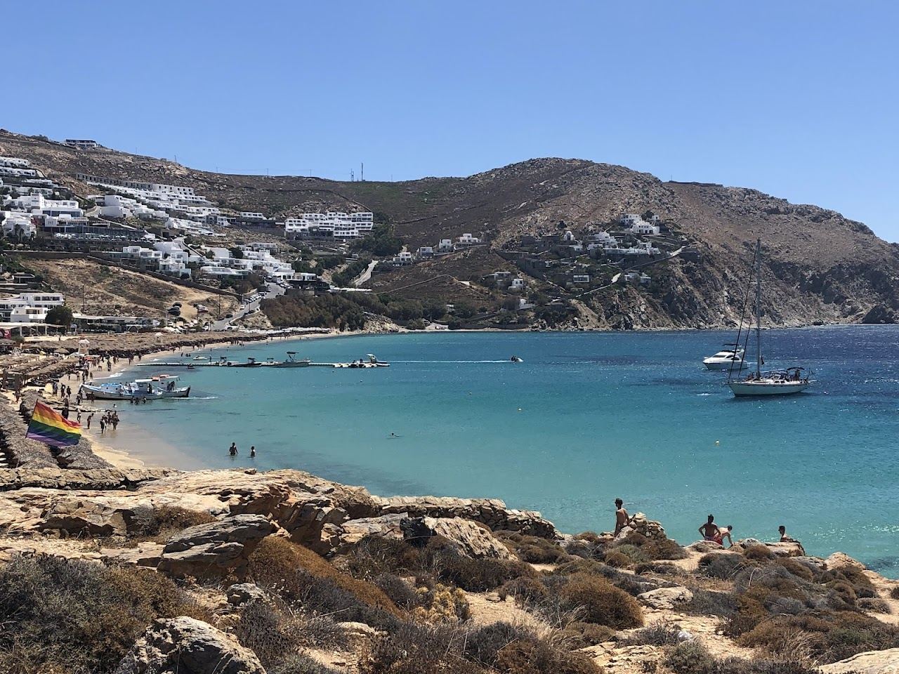 Elia beach in Mykonos
