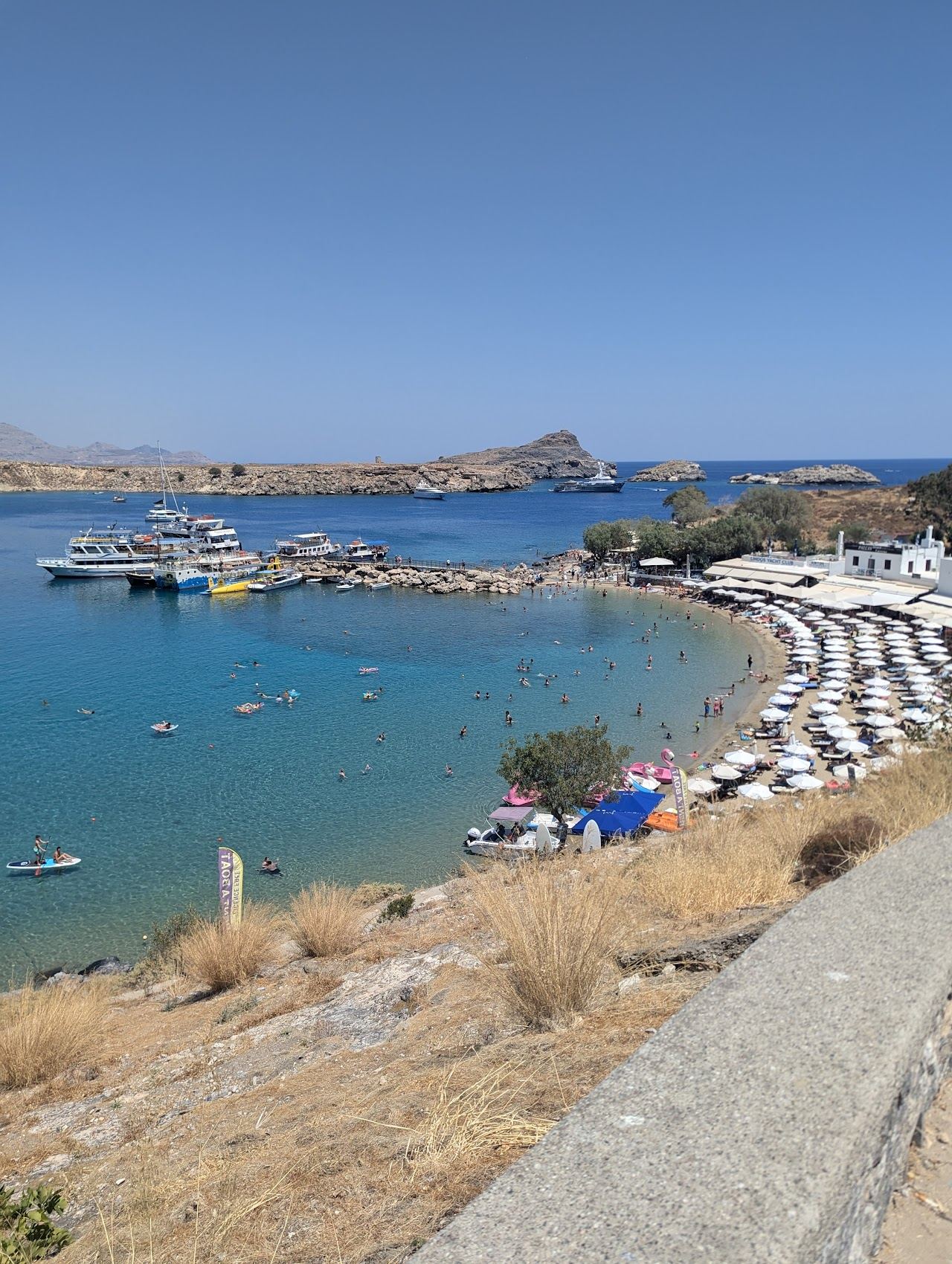 Pallas Beach beach in Lindos, Rhodes