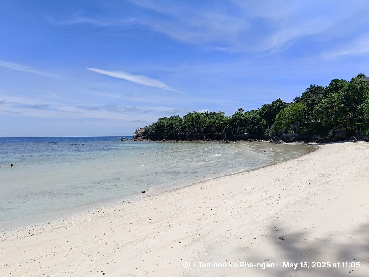 The sheltered west facing cove and headland of Haad Son on the west coast of Koh Phangan