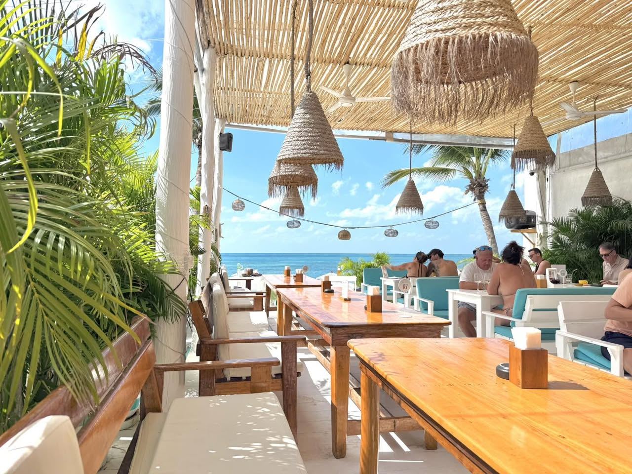 A beach bar and restaurant on the long sand at Haad Yao on the west coast of Koh Phangan