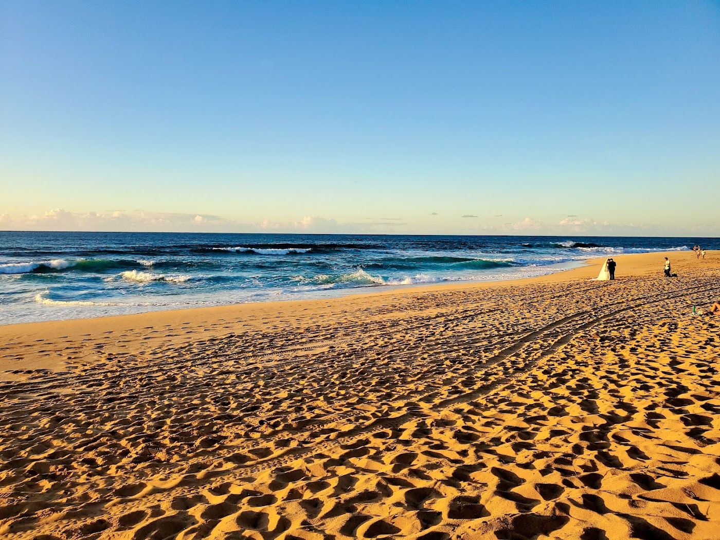The shorebreak at Ehukai Beach Park fronting the Banzai Pipeline on the North Shore of Oahu