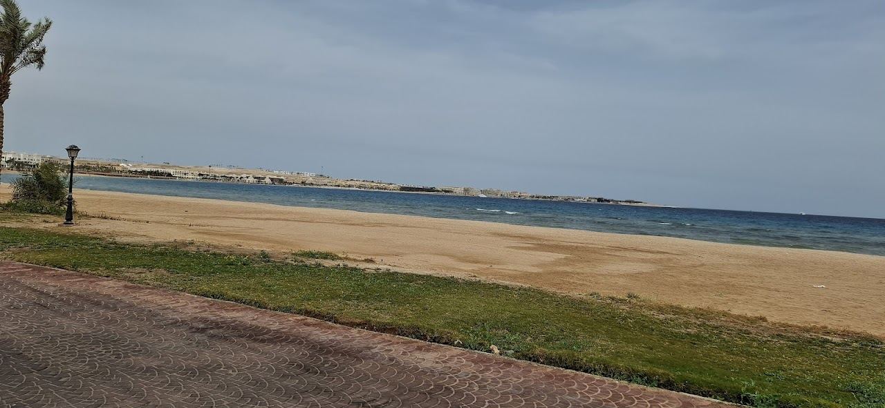 The calm sheltered bay and promenade at Sahl Hasheesh near Hurghada on the Red Sea in Egypt