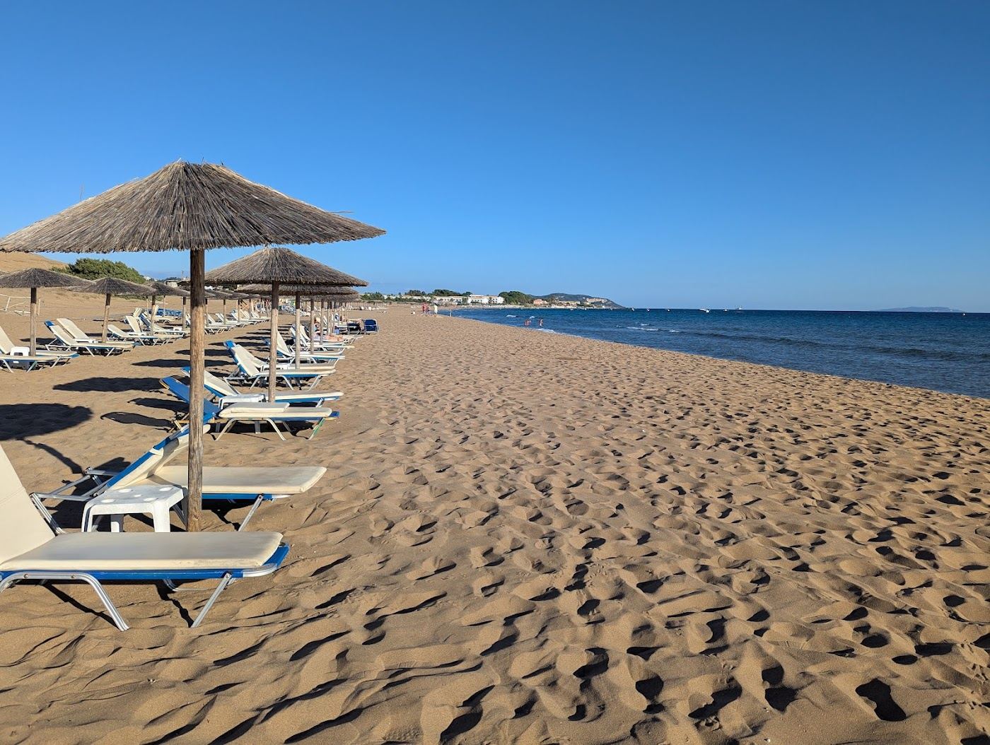 Sand and cedar dunes by the Korission Lagoon at Issos on the southwest coast of Corfu