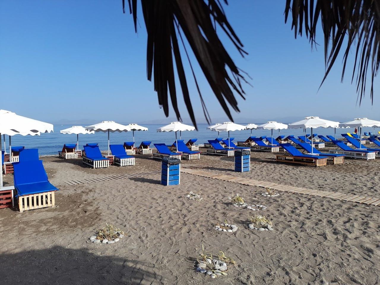 Ixia beach on the coast of Greece