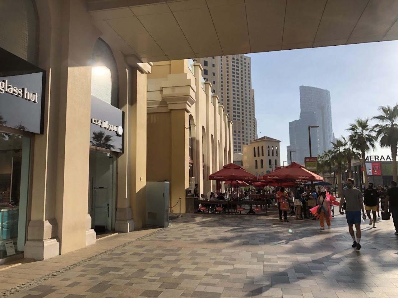 The Beach promenade and dining behind the sand at JBR in Dubai