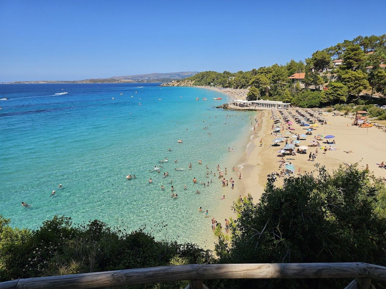 Warm, sunny and buzzing as the season opens, with the meltemi wind not yet at full strength.