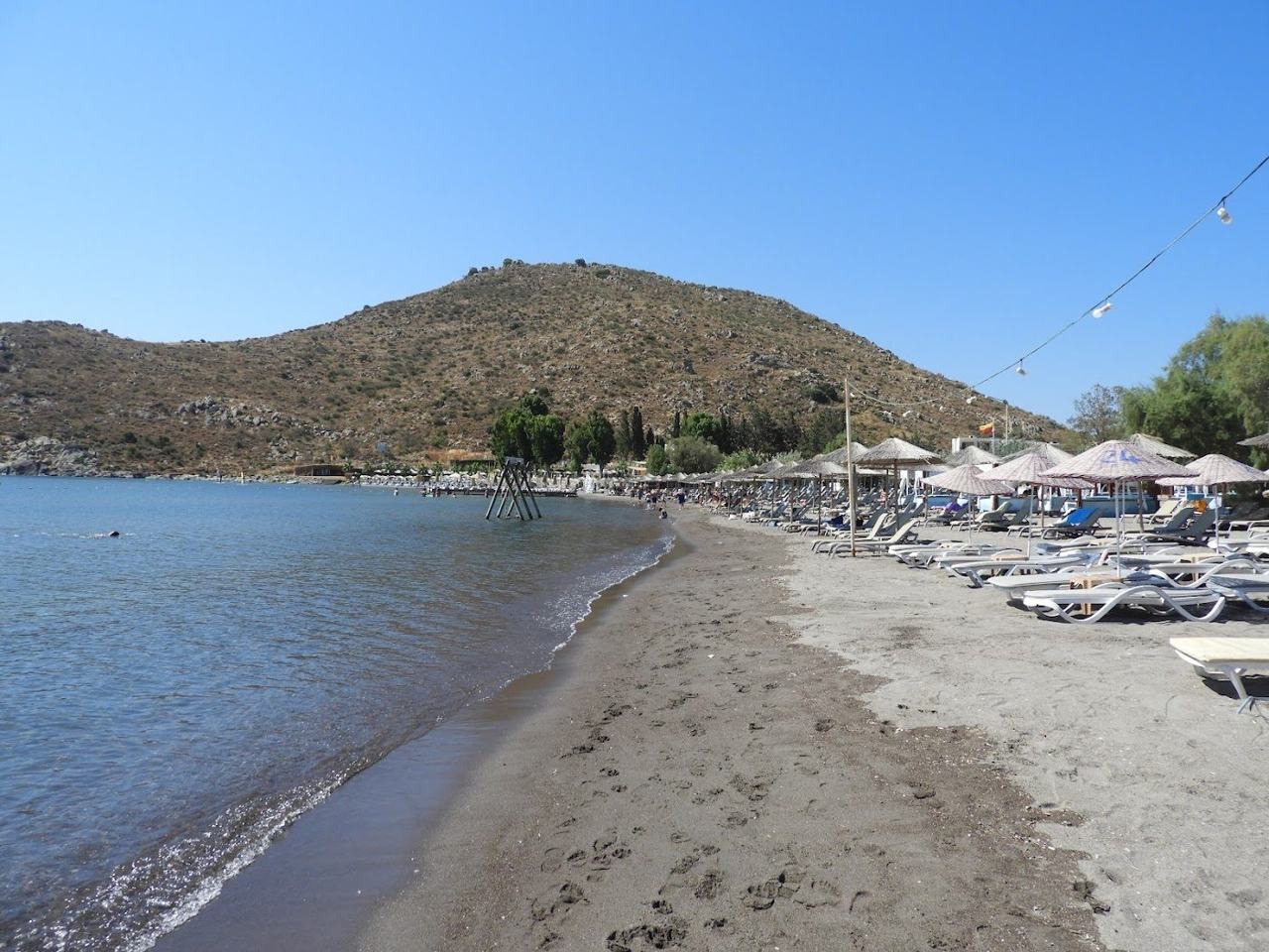 Karaincir long sandy bay and shallow water near Akyarlar in south Bodrum